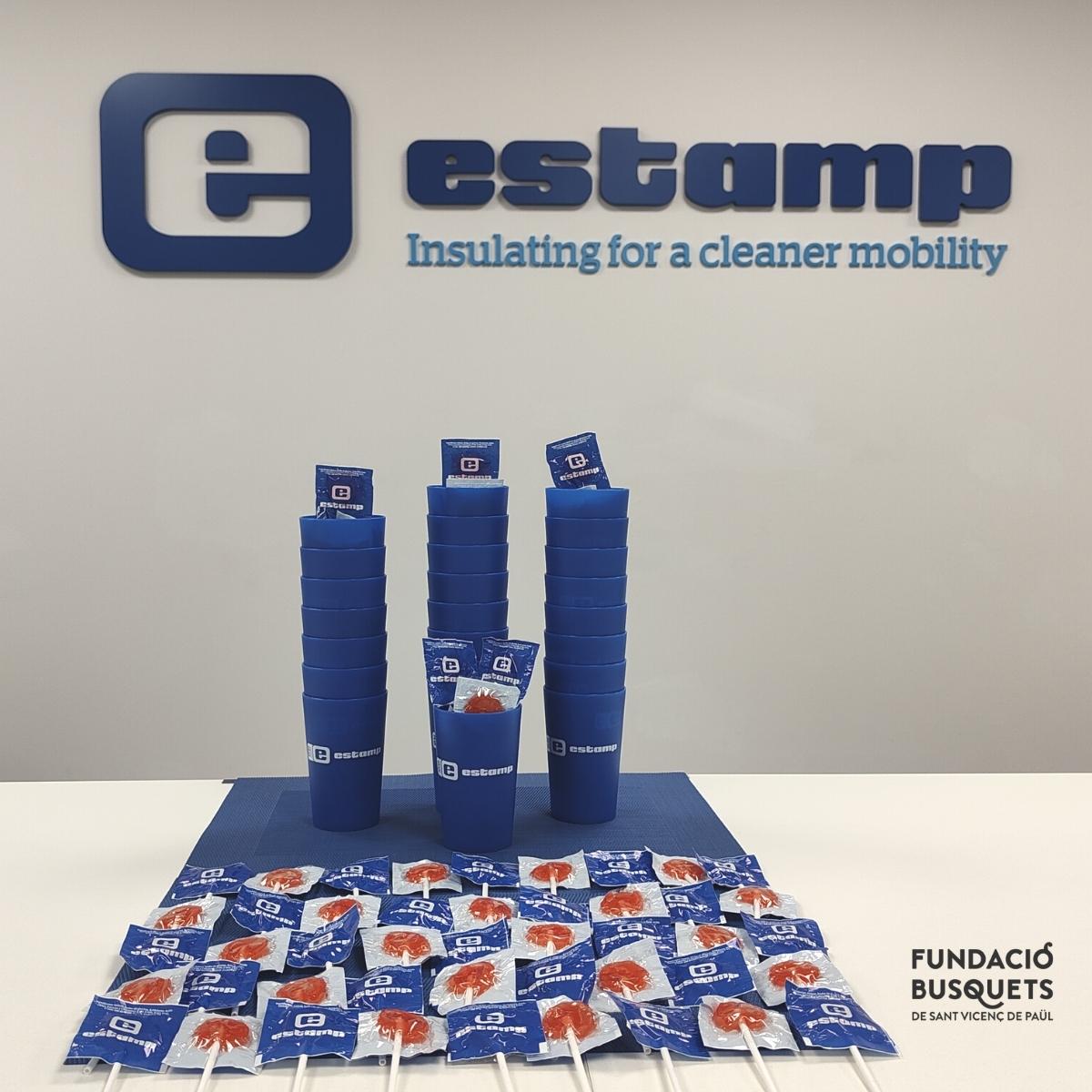ESTAMP COLLABORATES WITH THE BUSQUETS FOUNDATION WITH THE DONATION OF CUPS AND LOLLIPOPS IN TERRASSA (SPAIN)
